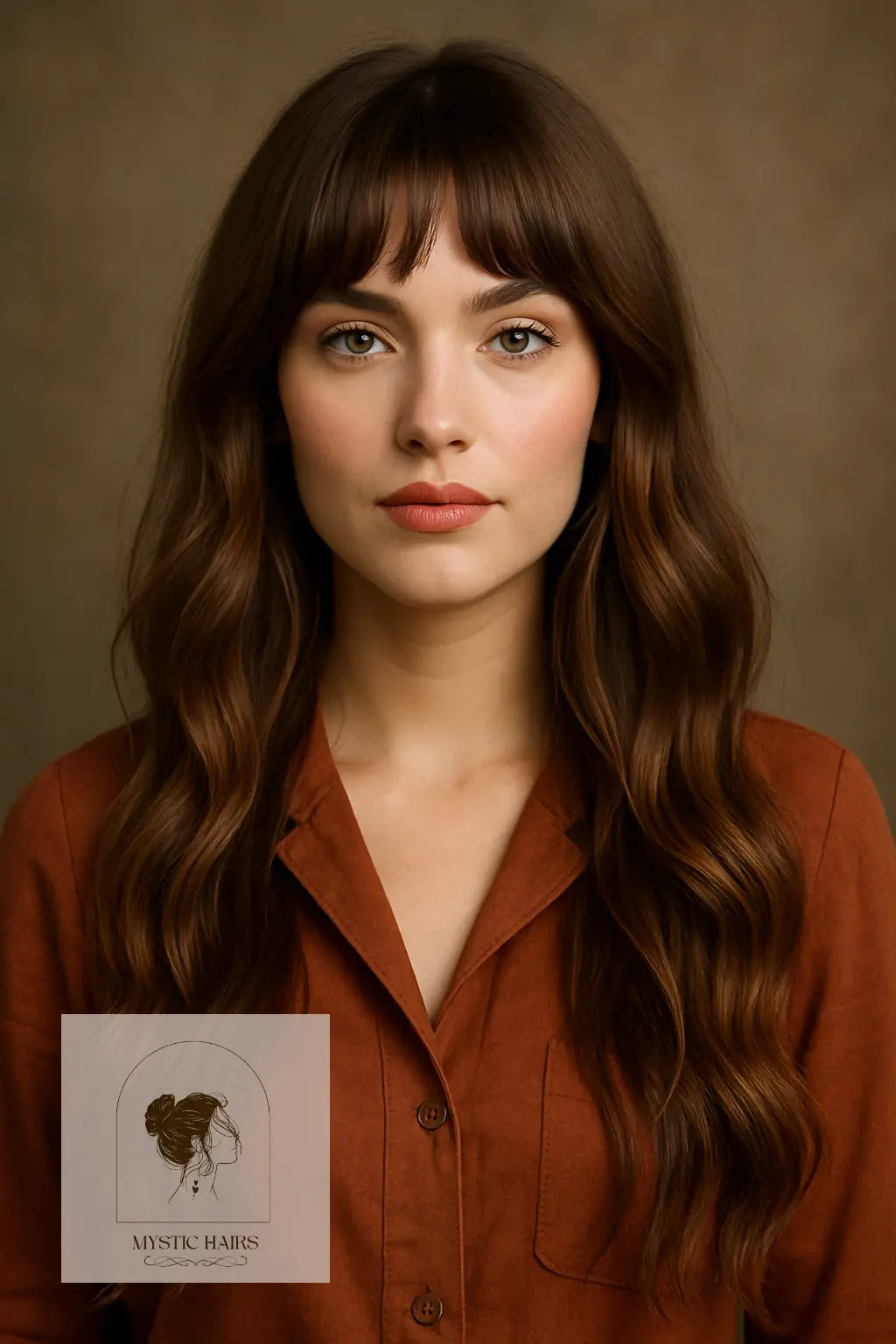 Long Waves with Textured Bangs