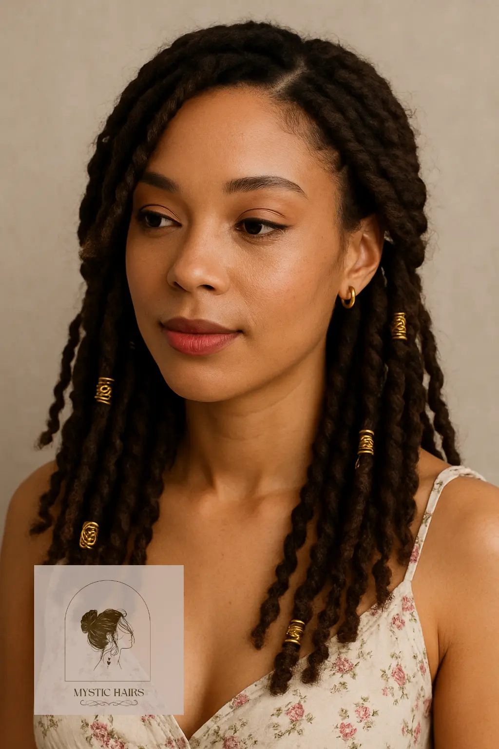 Loose Boho Braids With Loc Charms