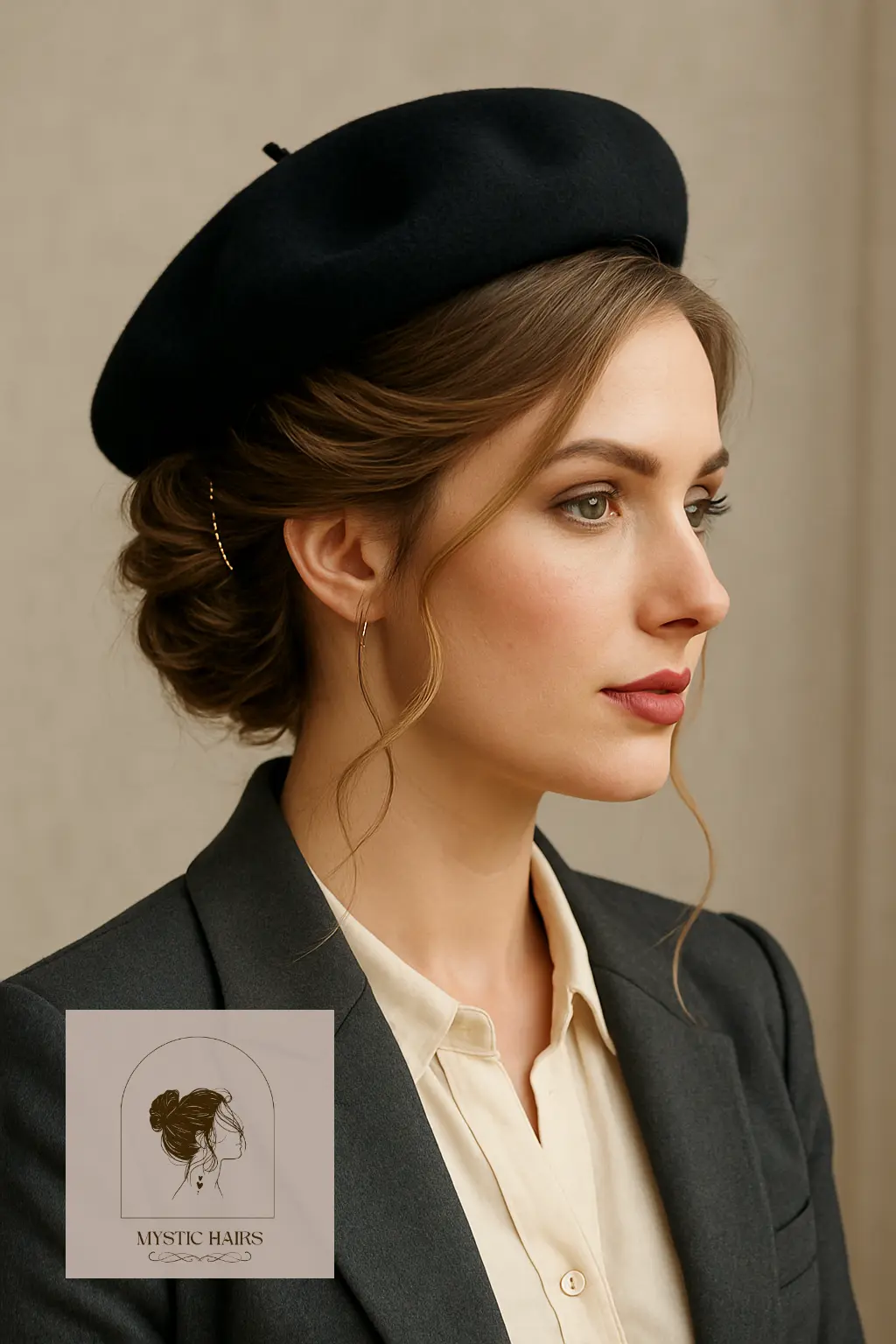 Loose French Twist with Pins