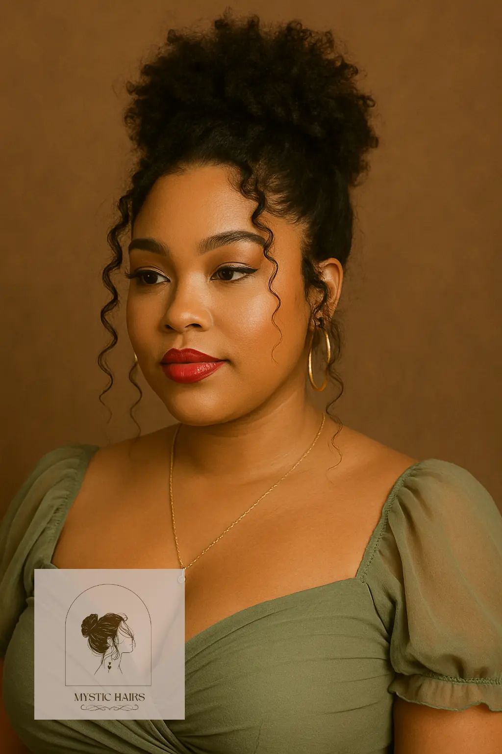 Loose Natural Updo With Face-Framing Pieces