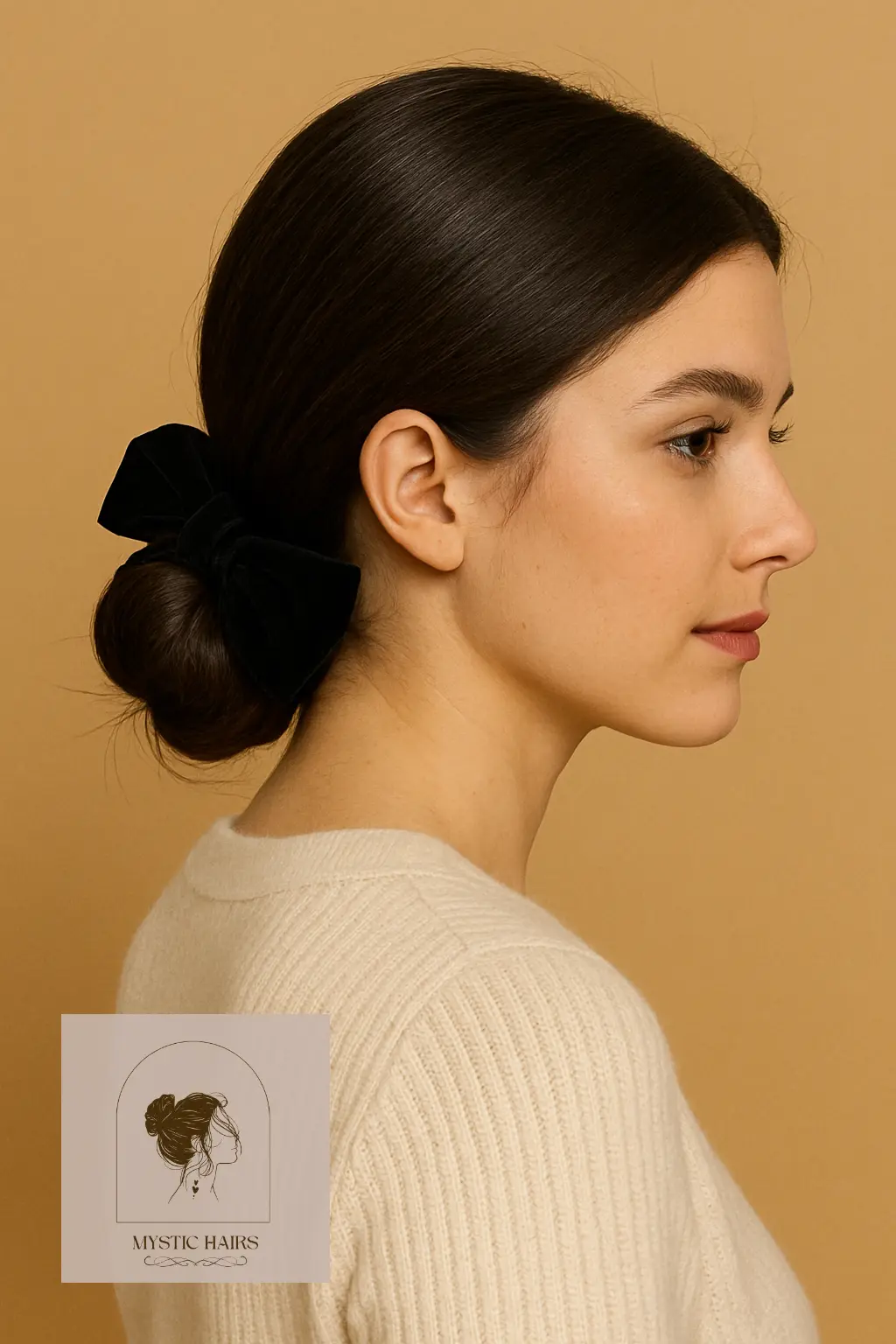 Low Bun Wrapped in a Bow