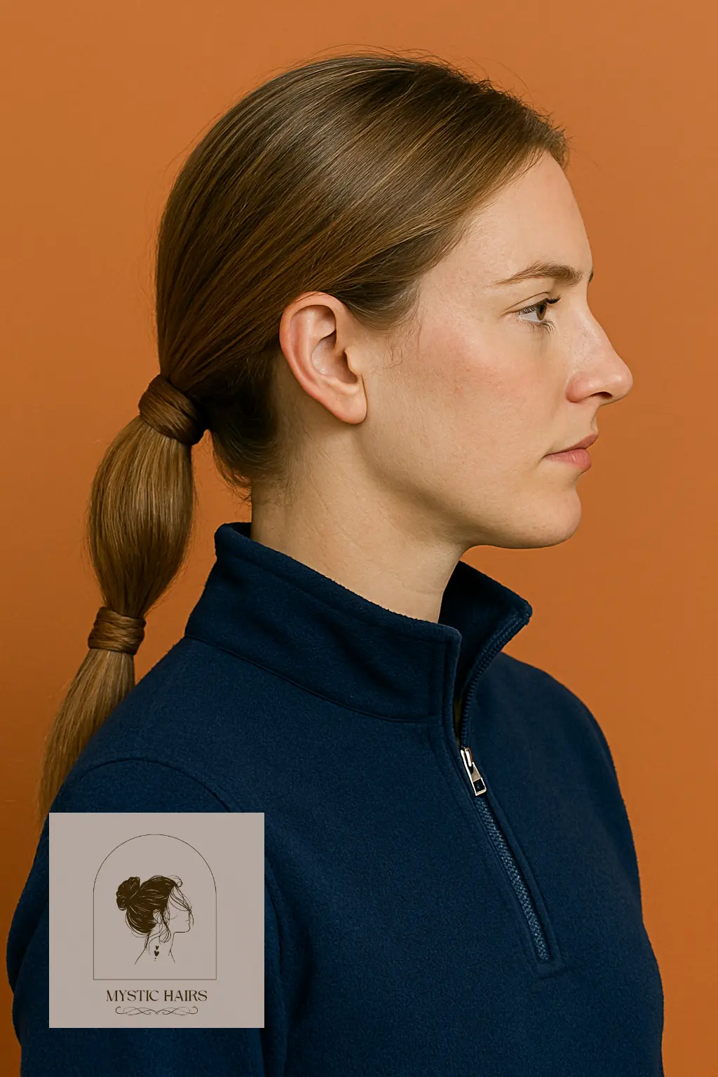 Low Ponytail with Hair Wrap