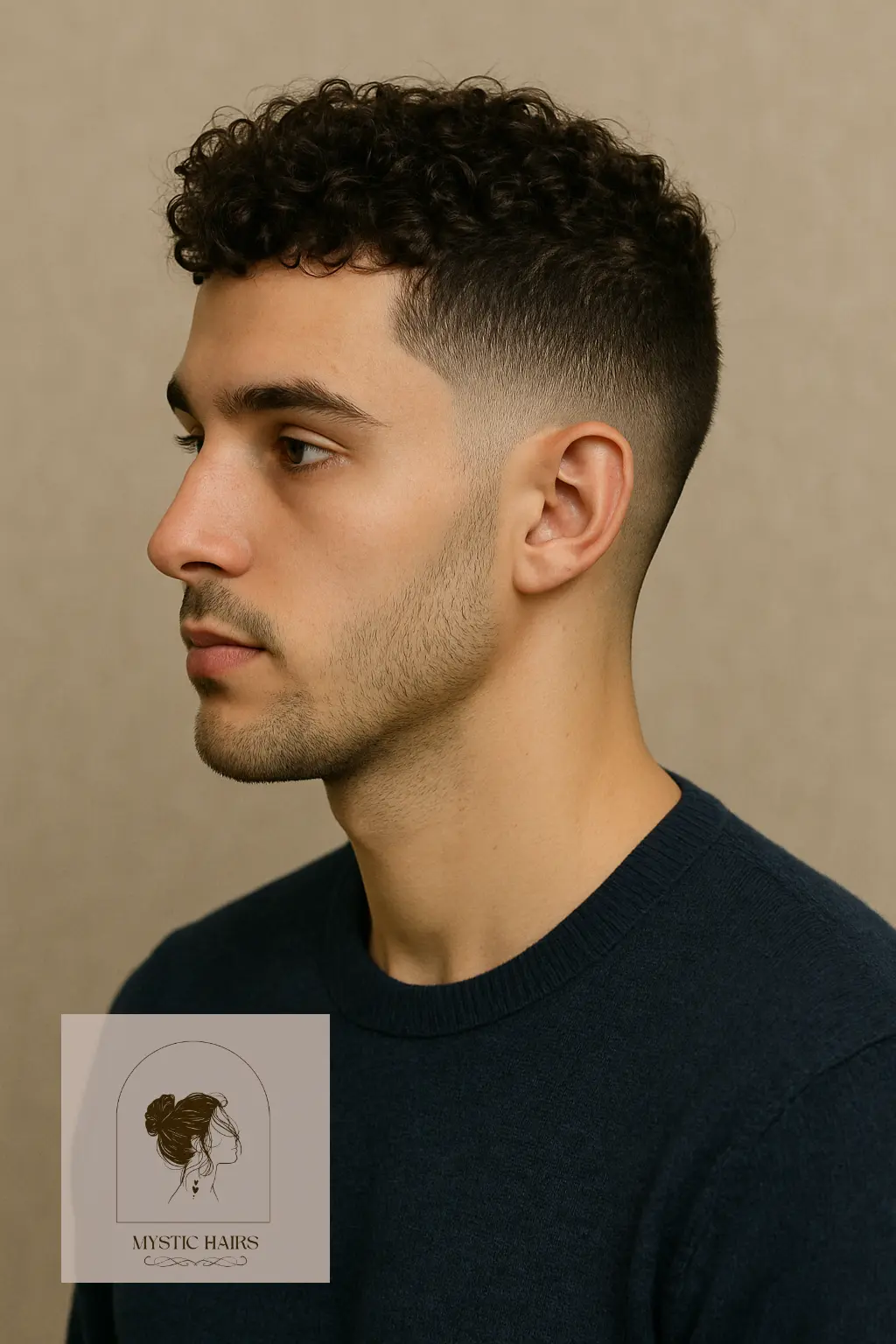 Low Taper Fade with Defined Curls