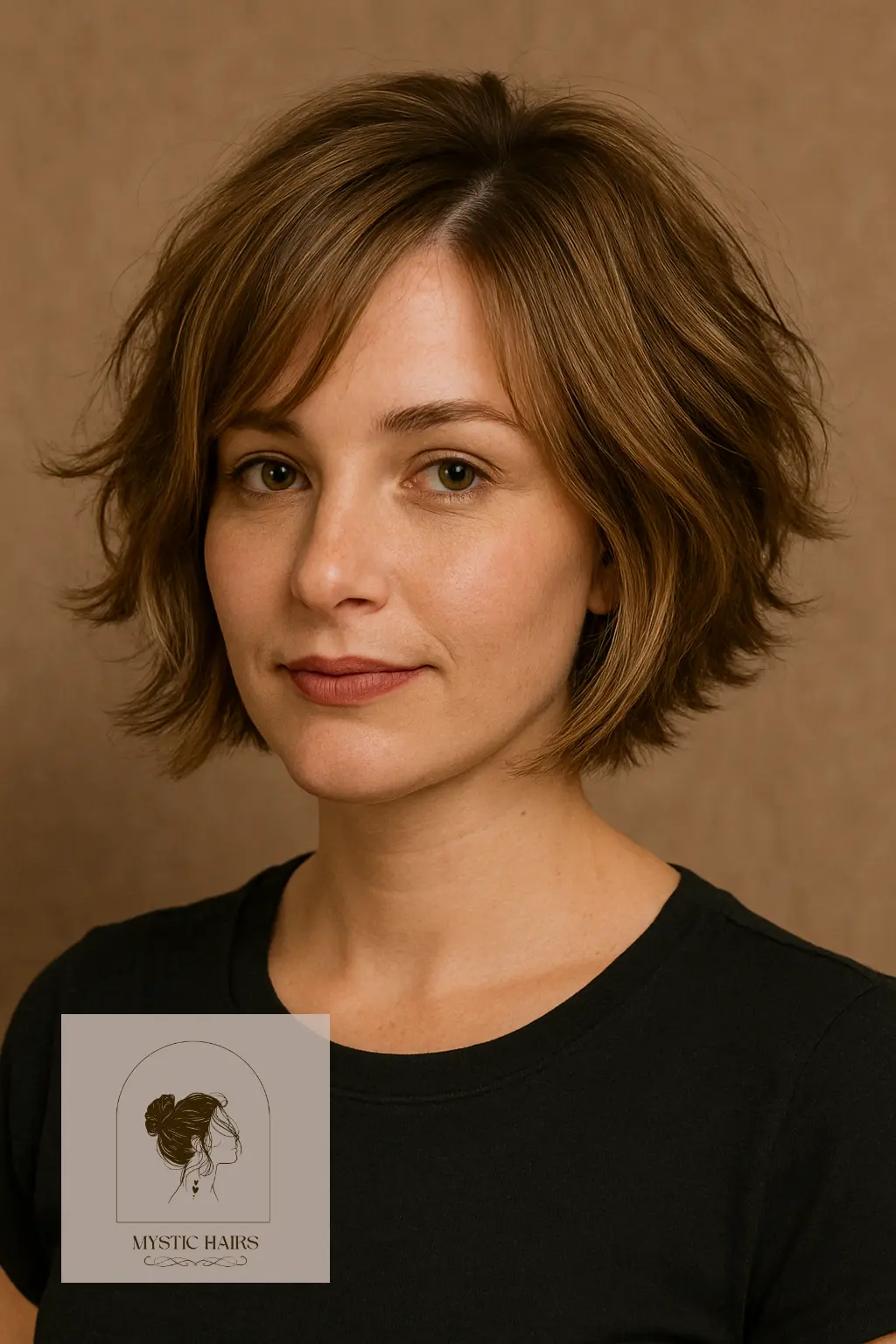 Messy Stacked Bob with Face-Framing Layers