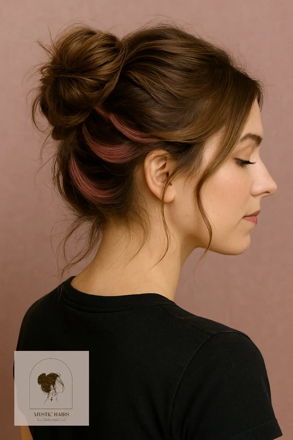 Messy Updo with Pastel Panels