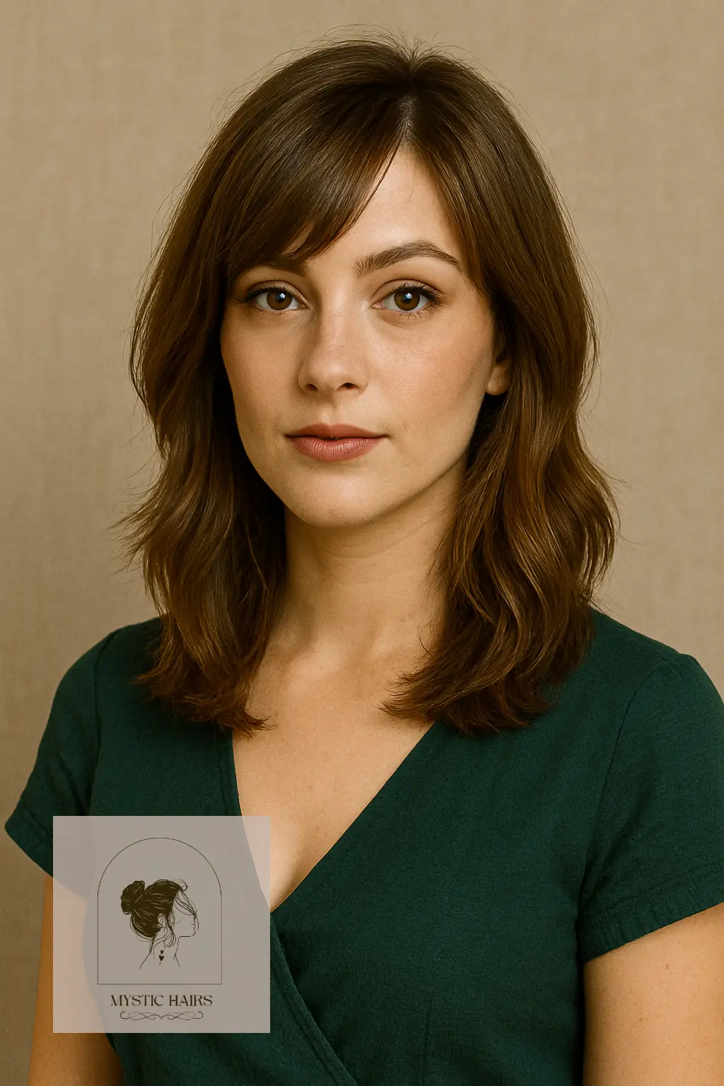 Mid-Length Layers with Side Bangs