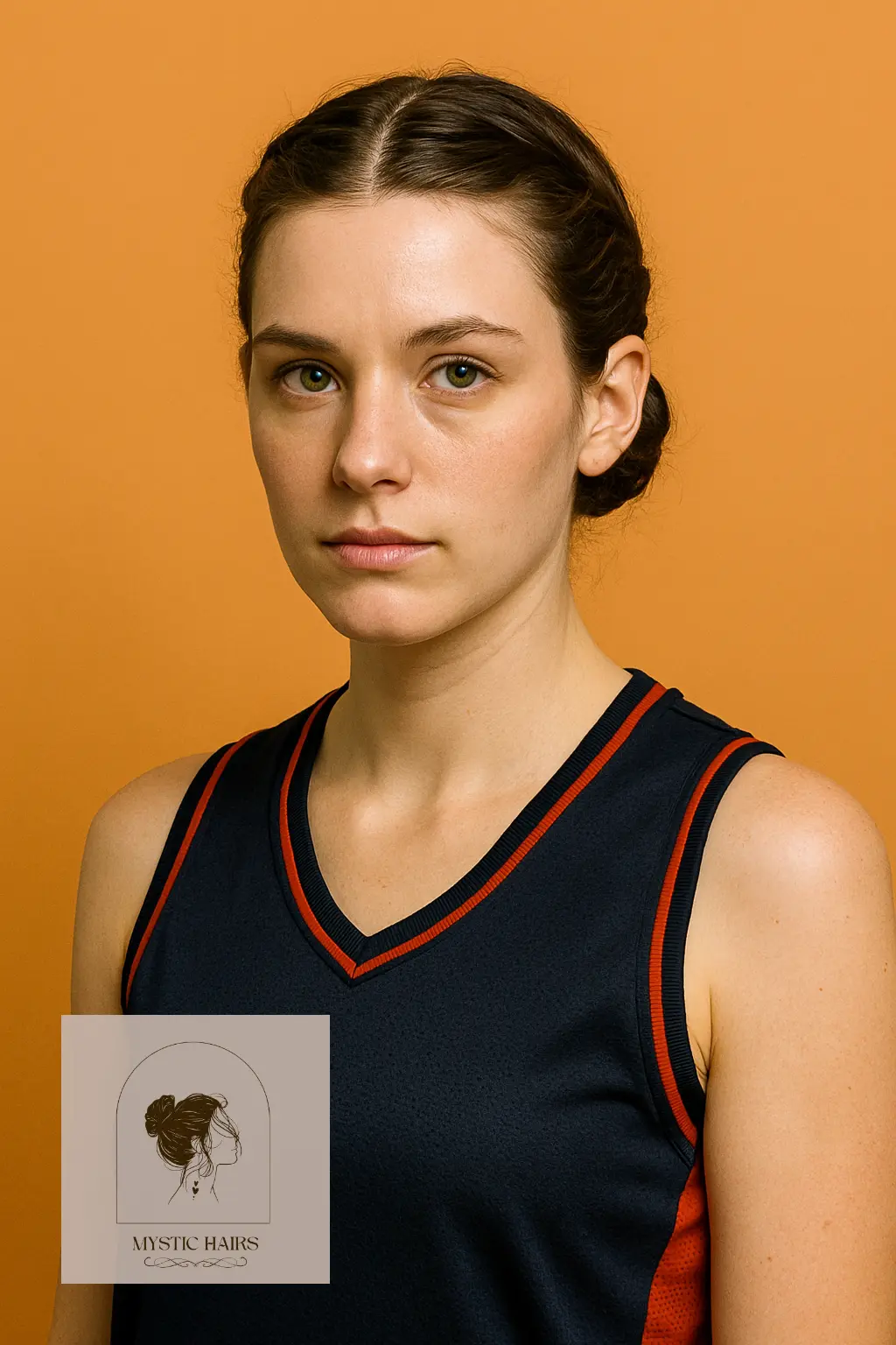 Middle-Parted Braids with Low Bun