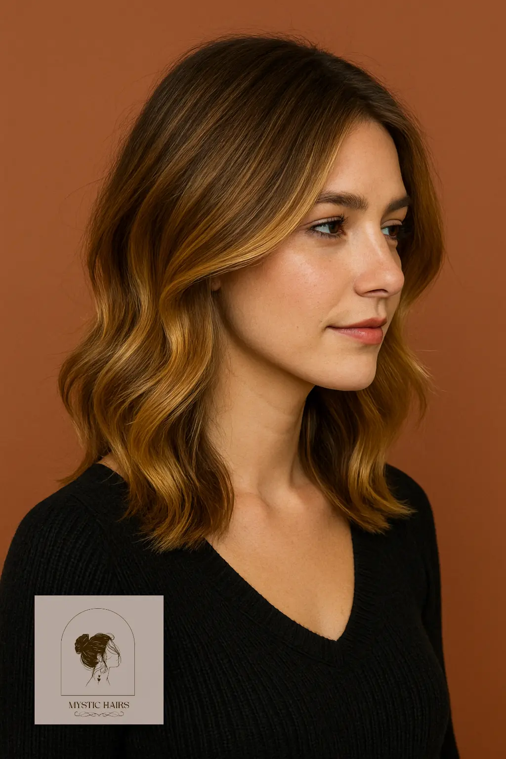 Middle-Parted Layers with Golden Fade
