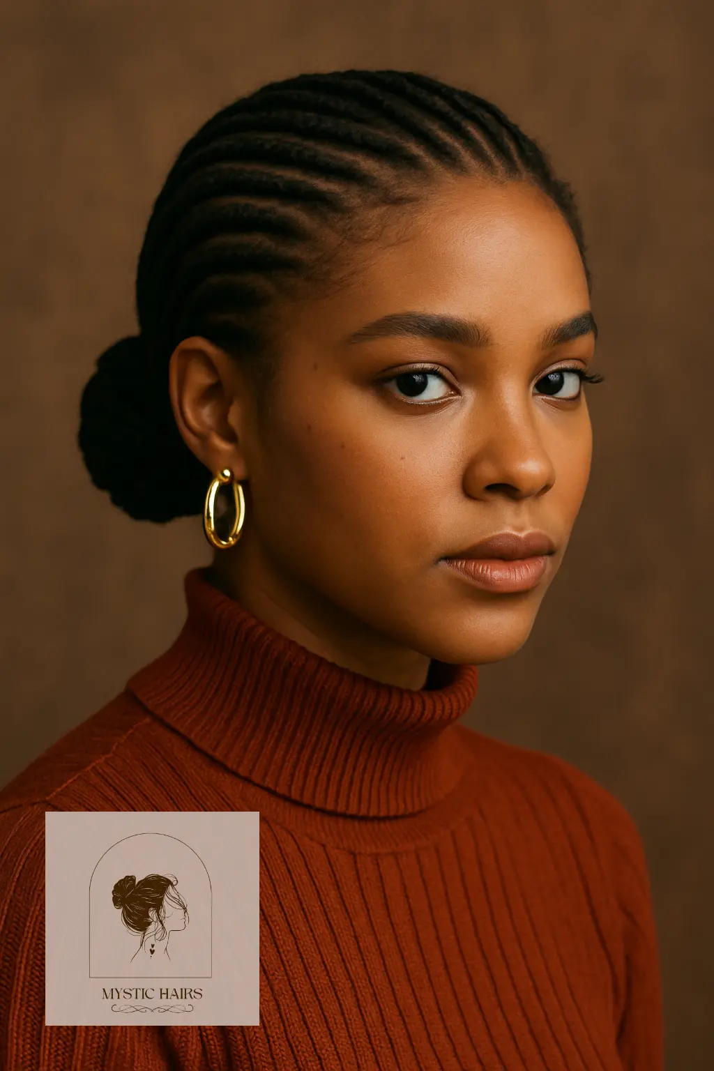 Mini Braids into Low Bun
