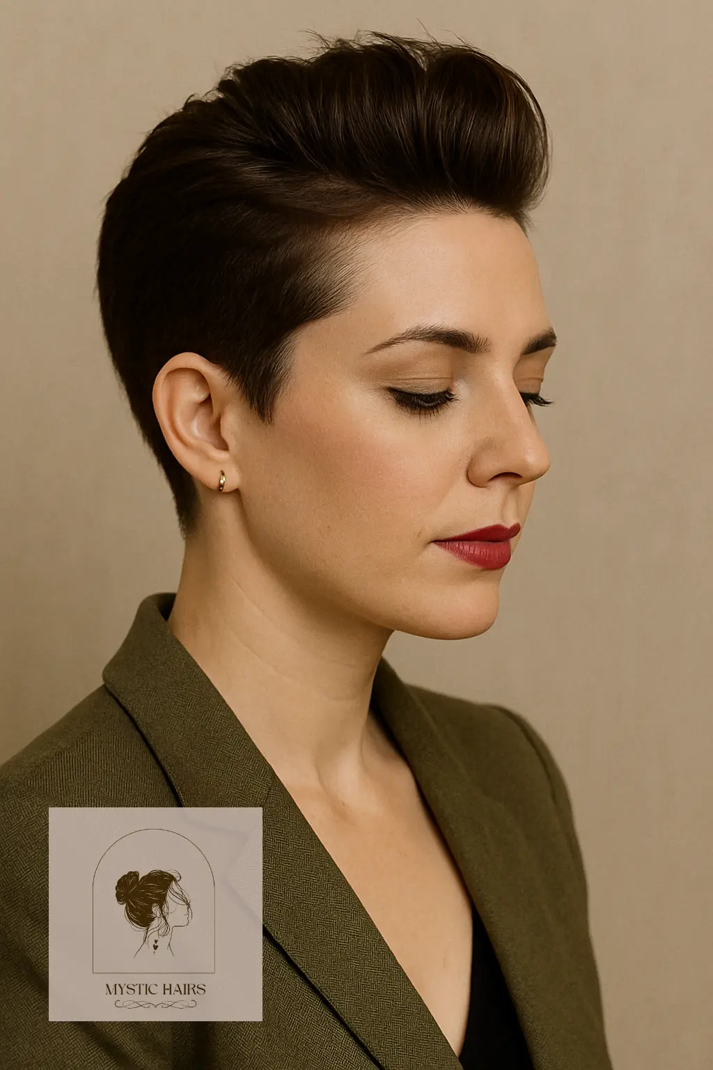 Mini Pompadour with Tapered Sides