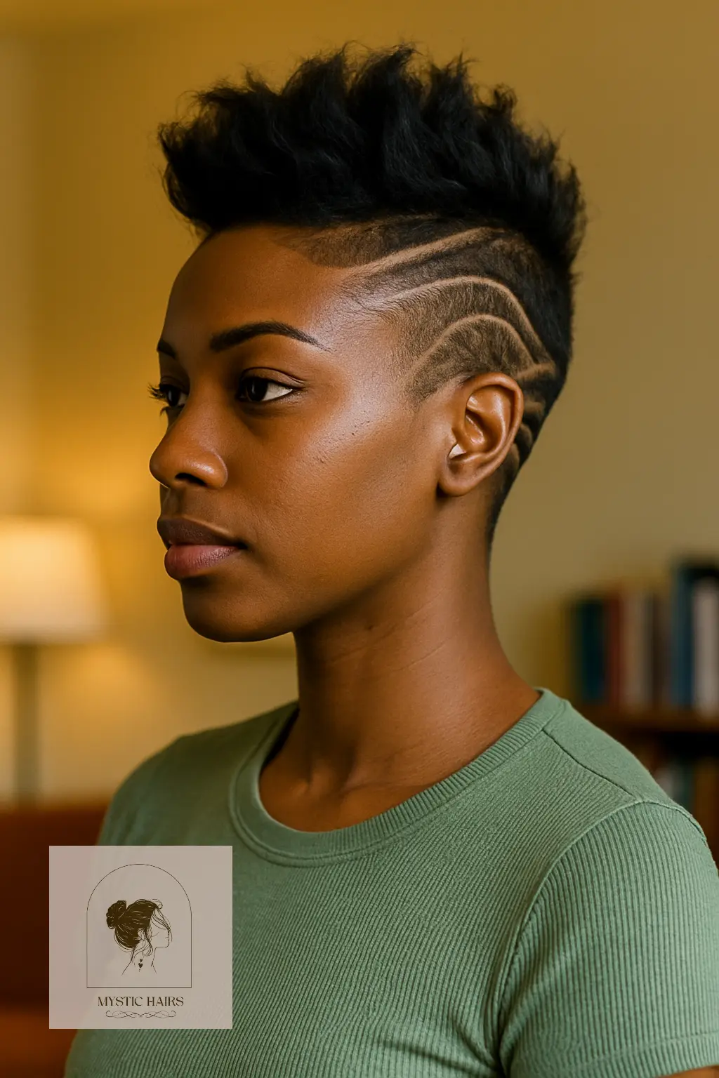 Mohawk Pixie with Shaved Patterns