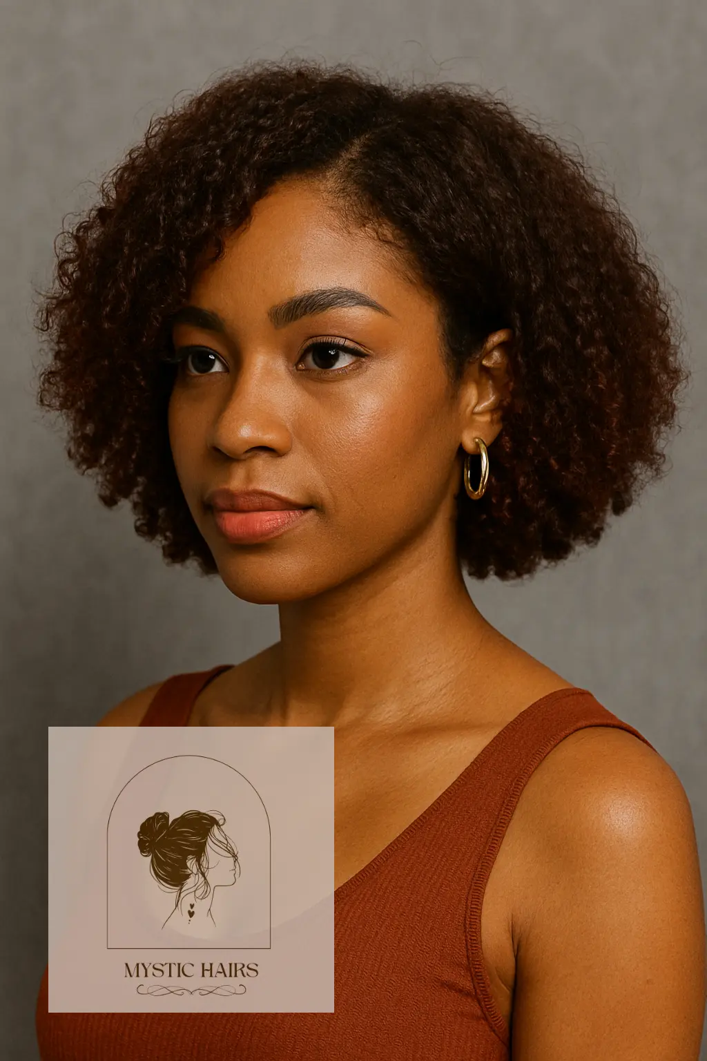 Natural Bob with Mahogany Wash