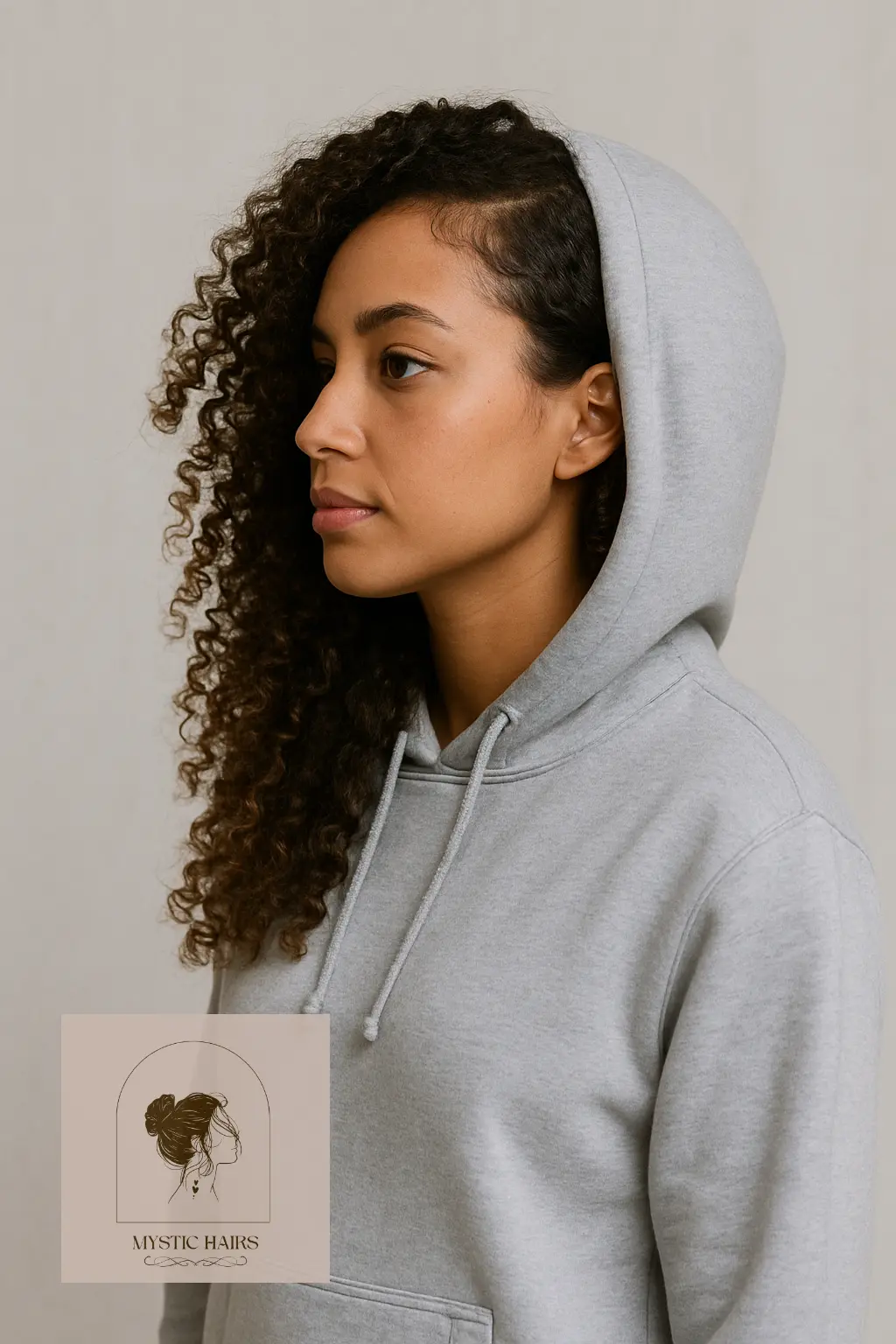 Natural Curls Pulled to the Side