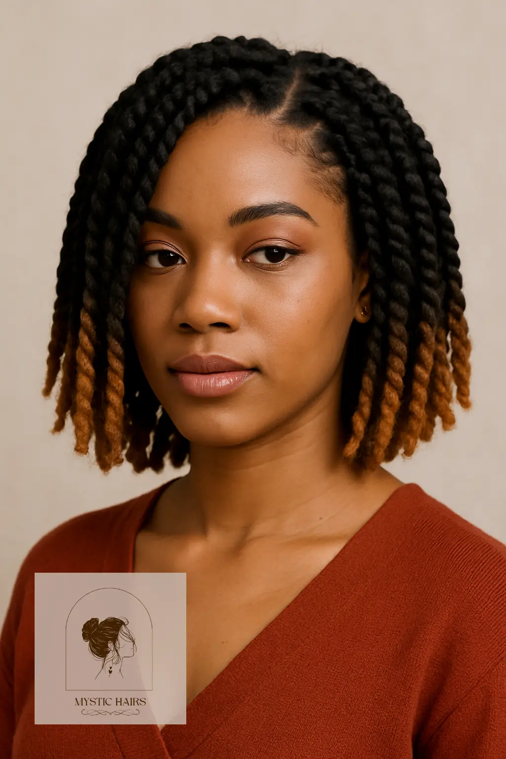 Ombre-Tipped Short Crochet Twists