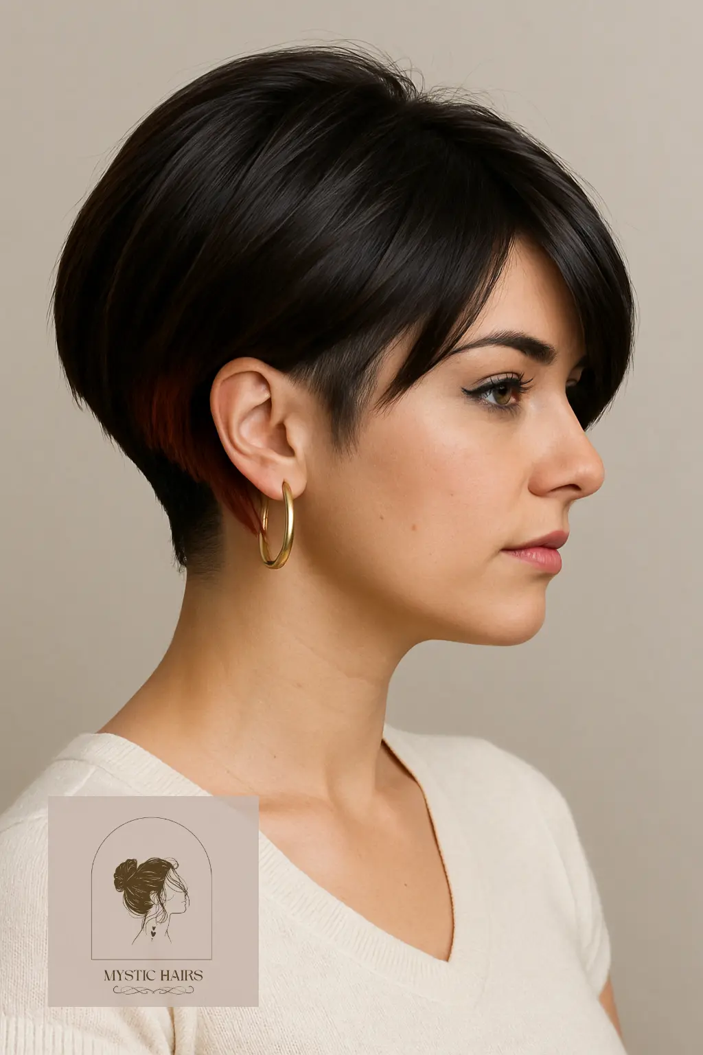 Peekaboo Stacked Bob with Hidden Undercut