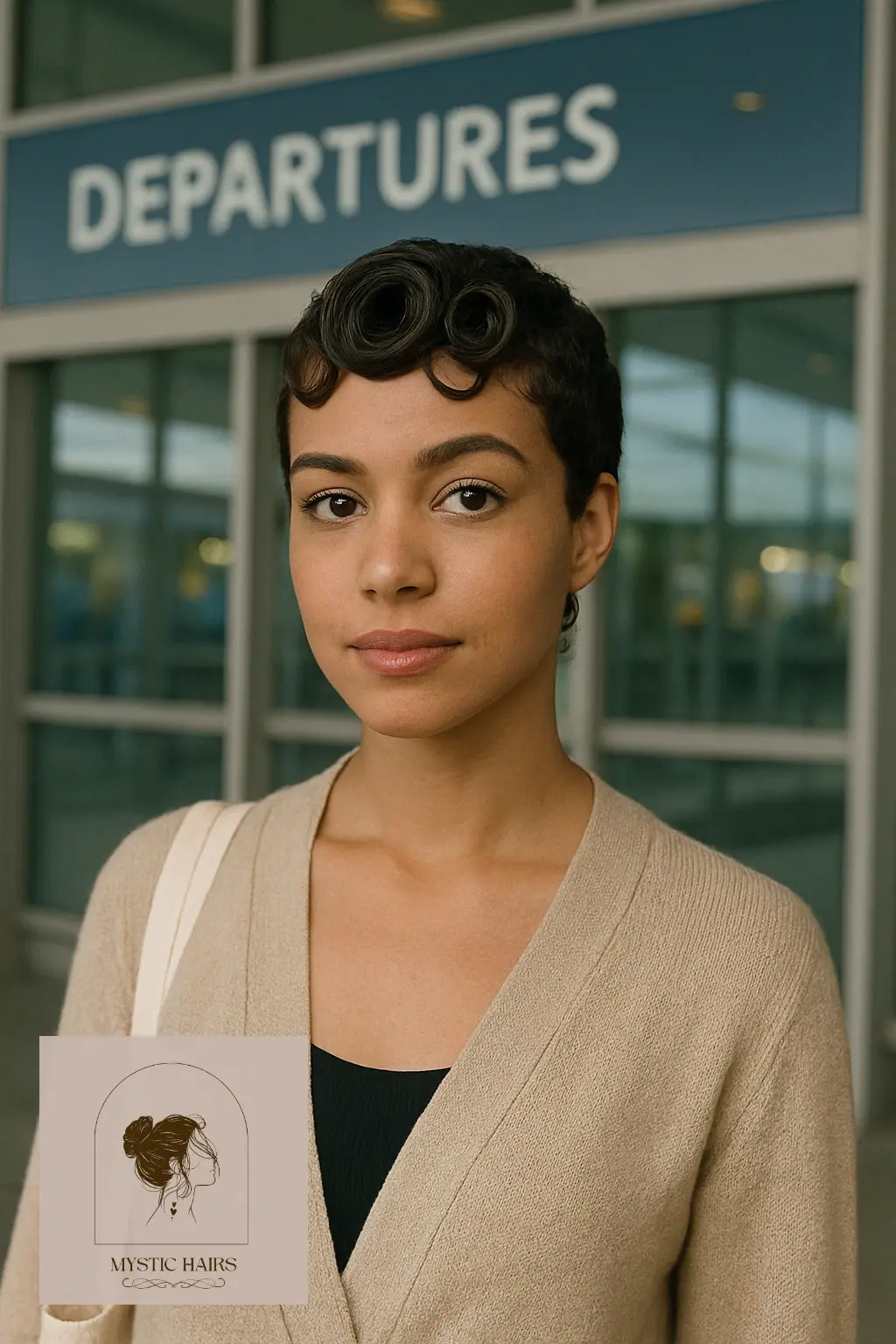 Pin-Curled Faux Bangs