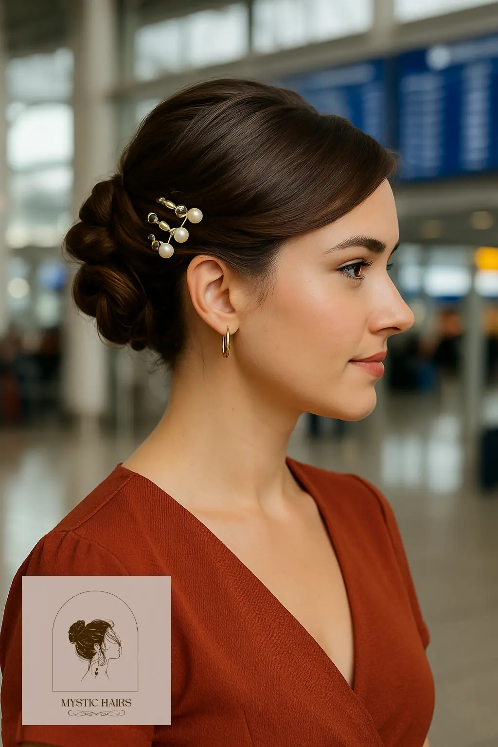 Pinned Updo with Accessory Clips