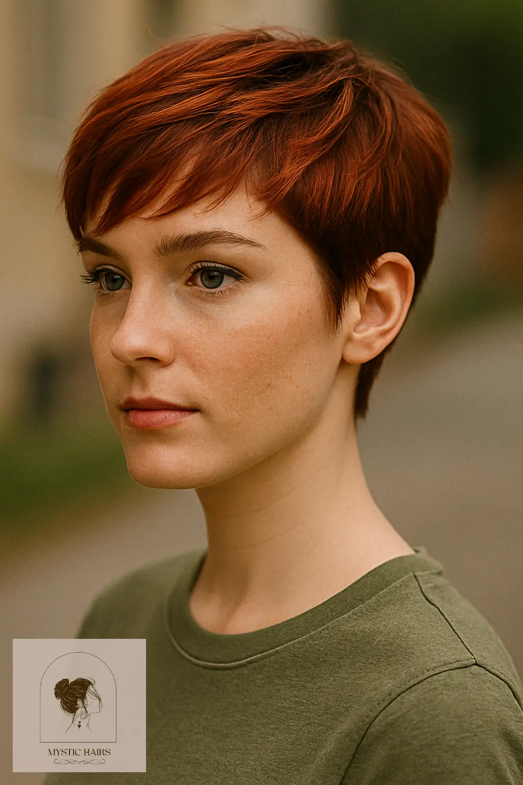 Pixie Cut with Fiery Accents