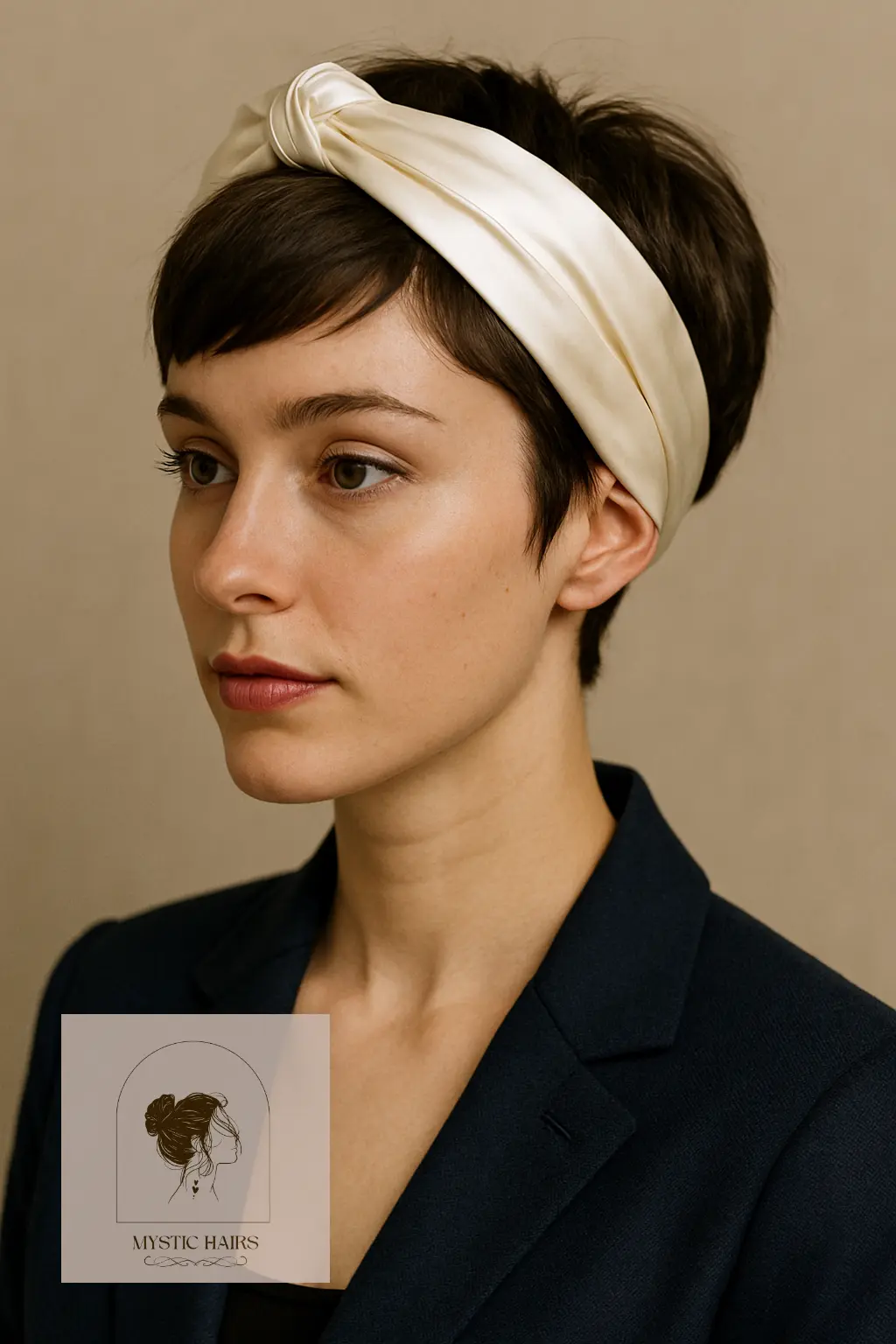 Pixie Cut with Satin Wrap