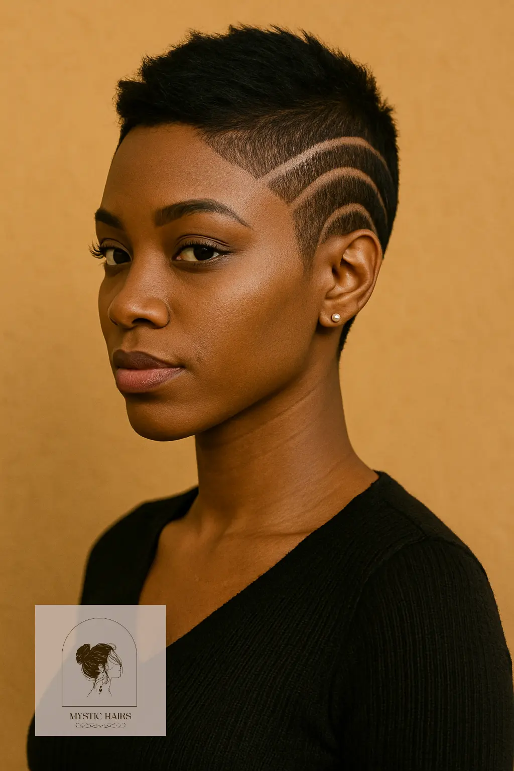 Pixie with Shaved Designs