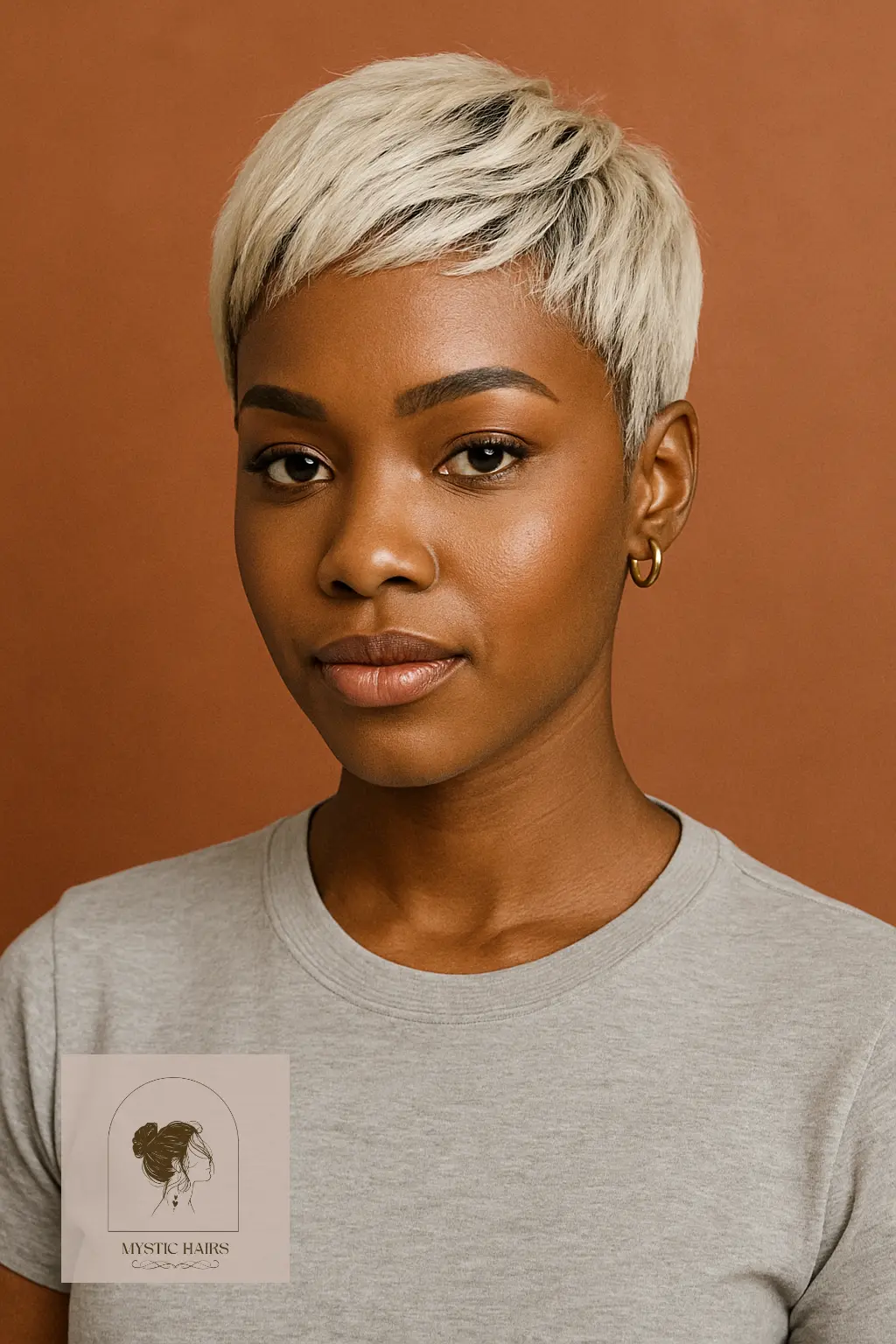 Platinum Pixie with Dark Roots