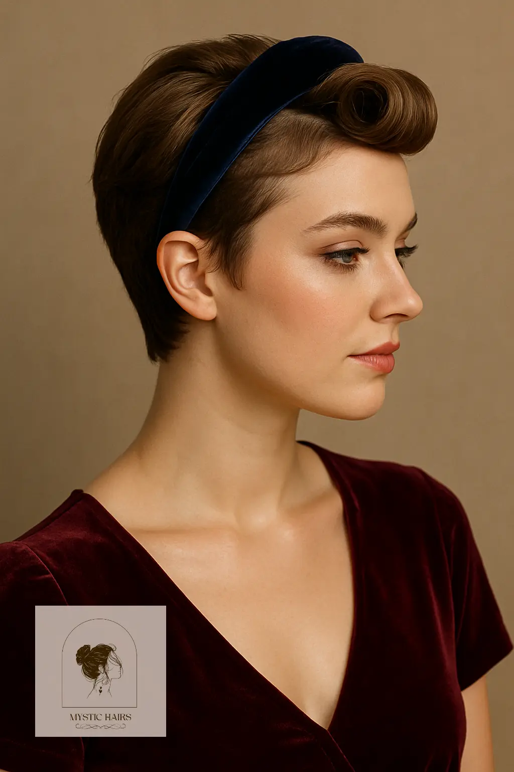 Rolled Fringe with Velvet Headband