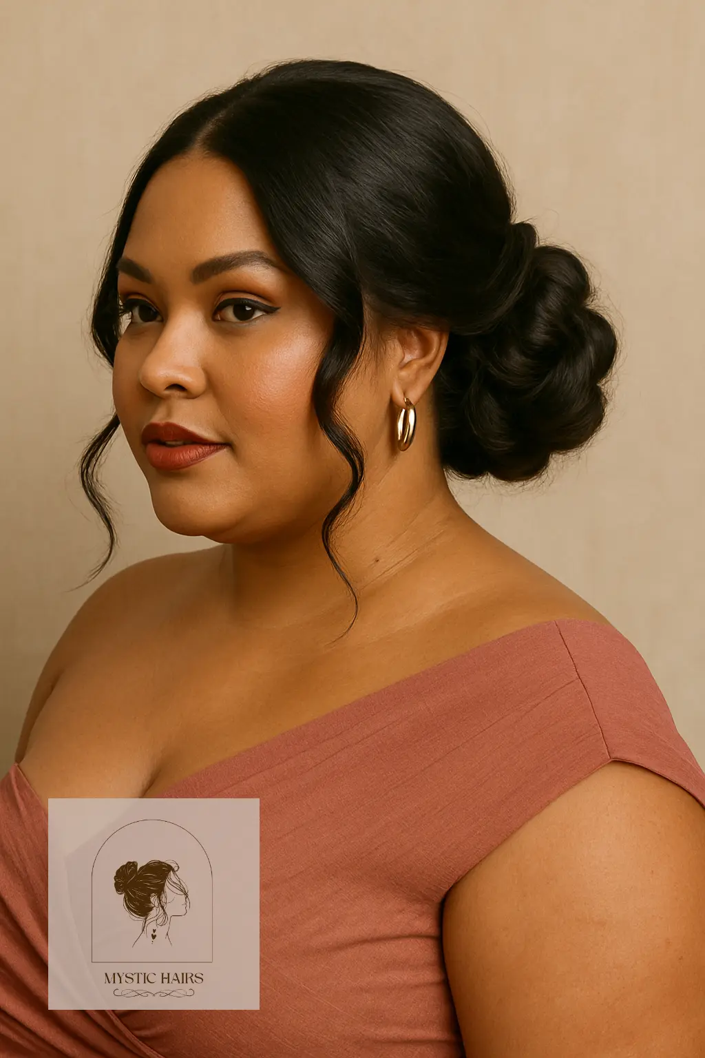 Romantic Chignon With Soft Waves