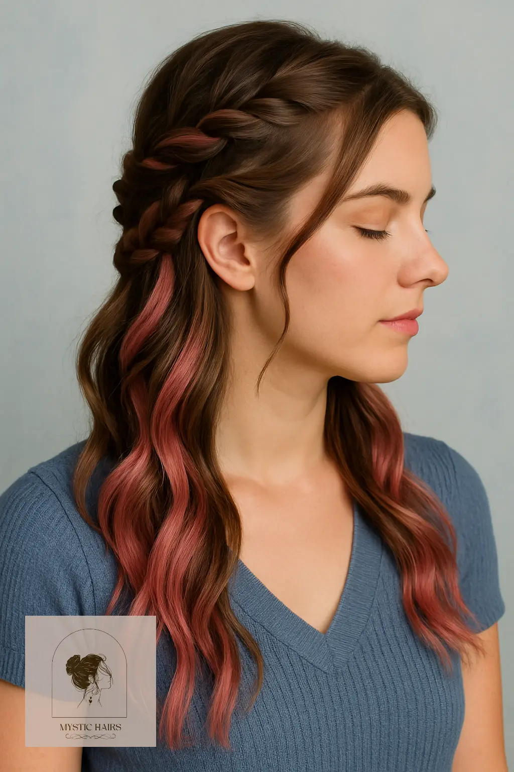Romantic Twists with Rosy Accent