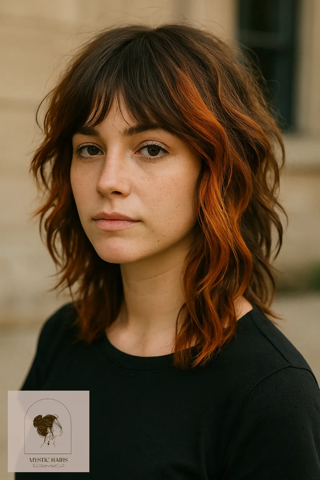 Shag Cut with Bold Copper Pops
