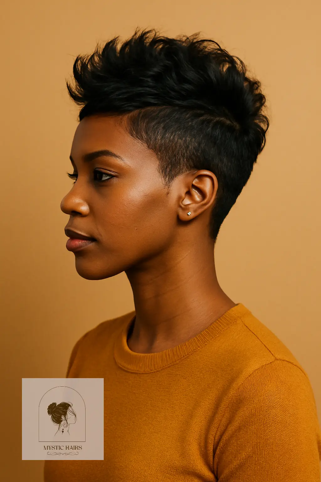 Shaved Sides Pixie with Mohawk Texture