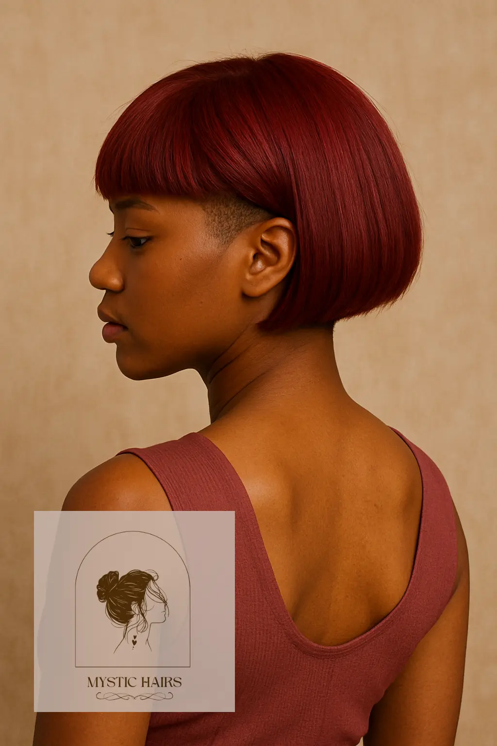  Short Bob with Shaved Side Accent