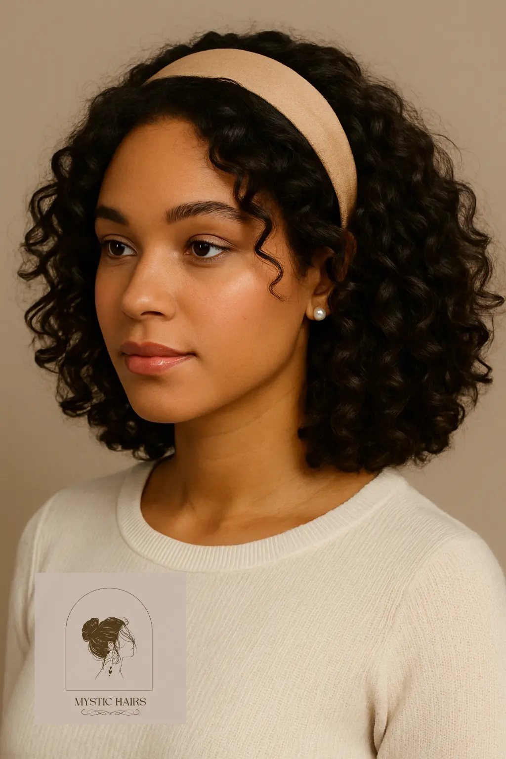Shoulder-Length Curls with Soft Headband