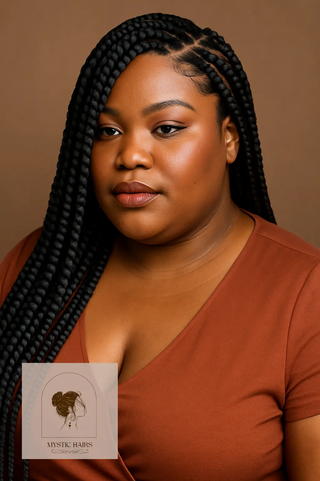 Side-Parted Jumbo Box Braids