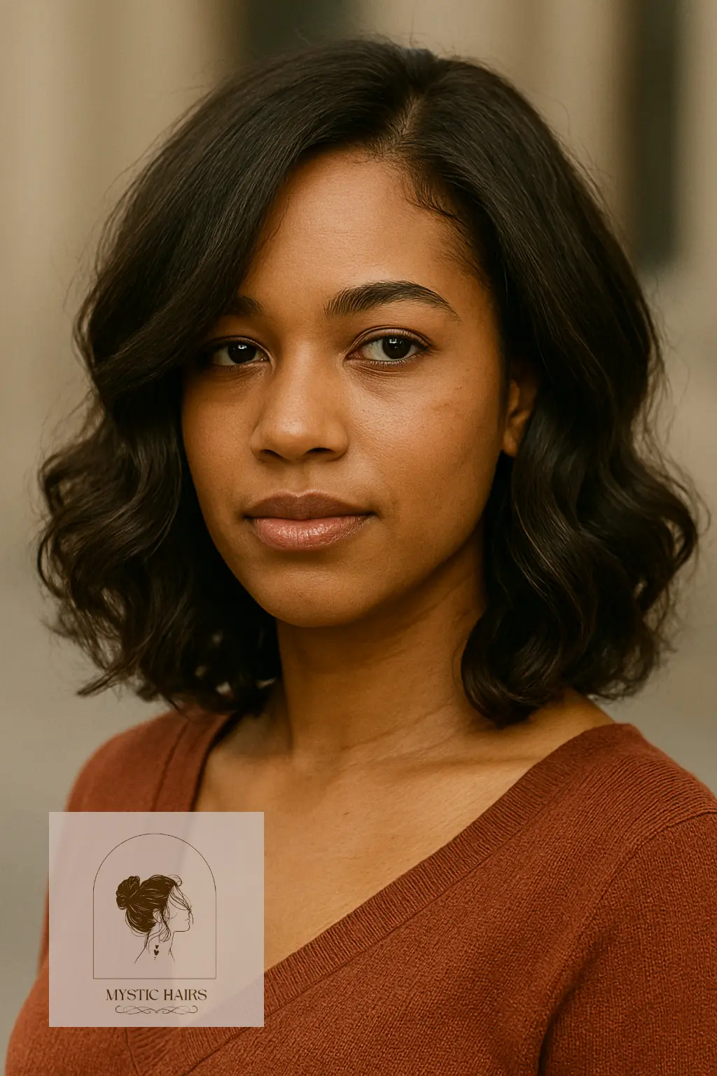 Side-Parted Lob With Soft Curls