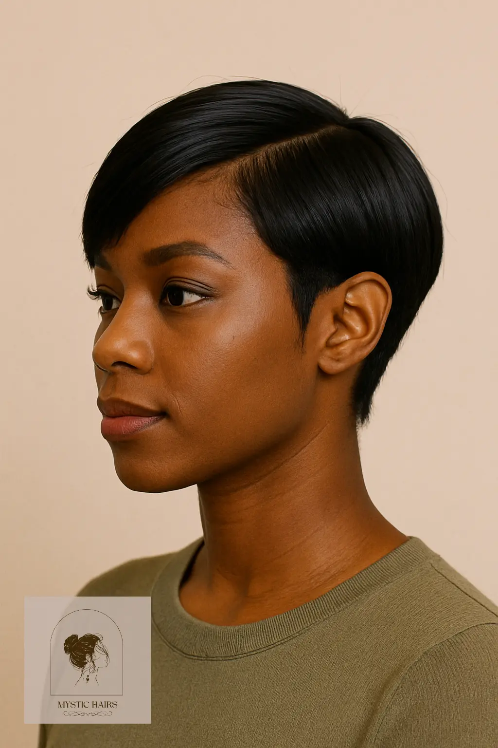 Side-Parted Pixie with Shine