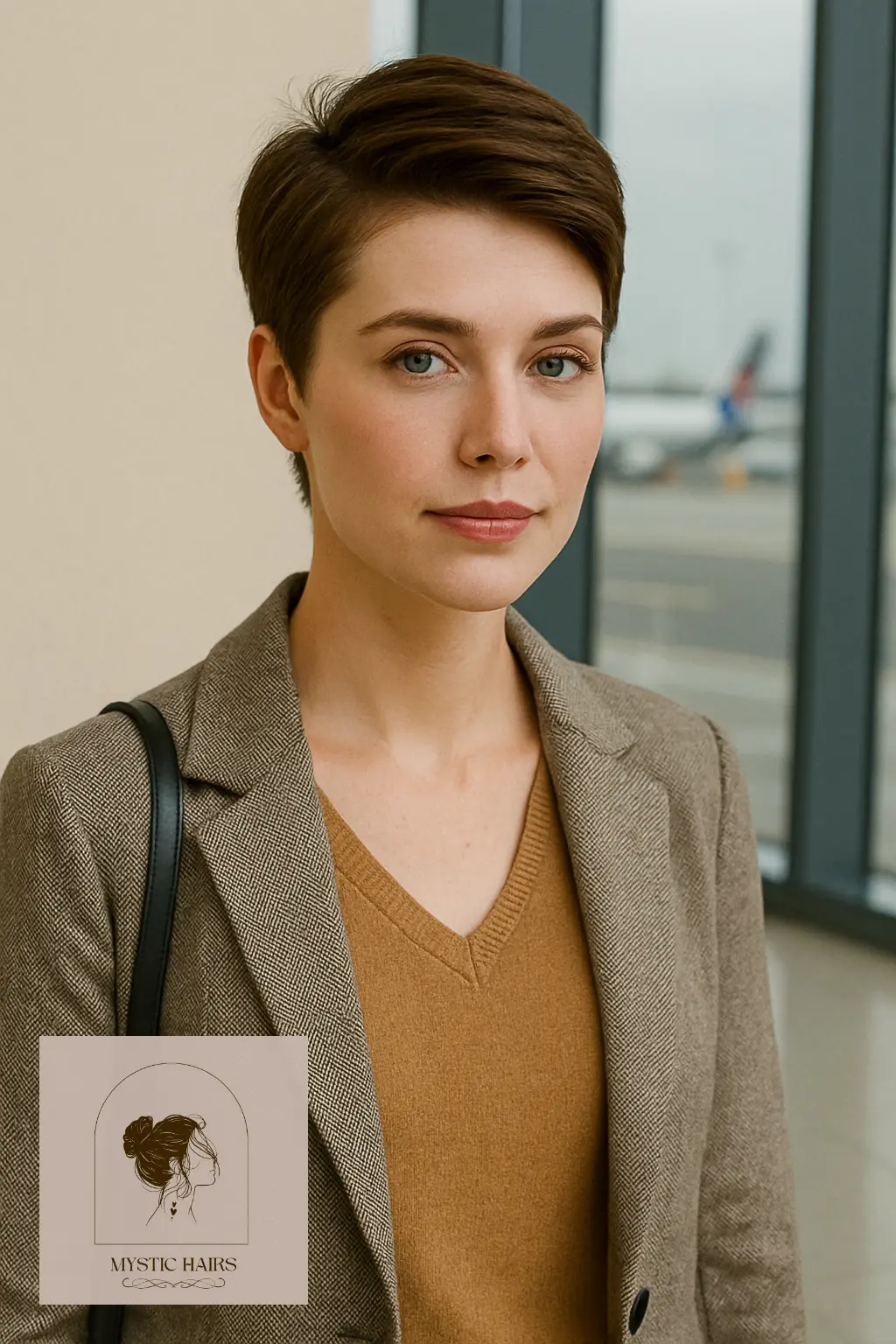 Side-Pinned Sleek Pixie