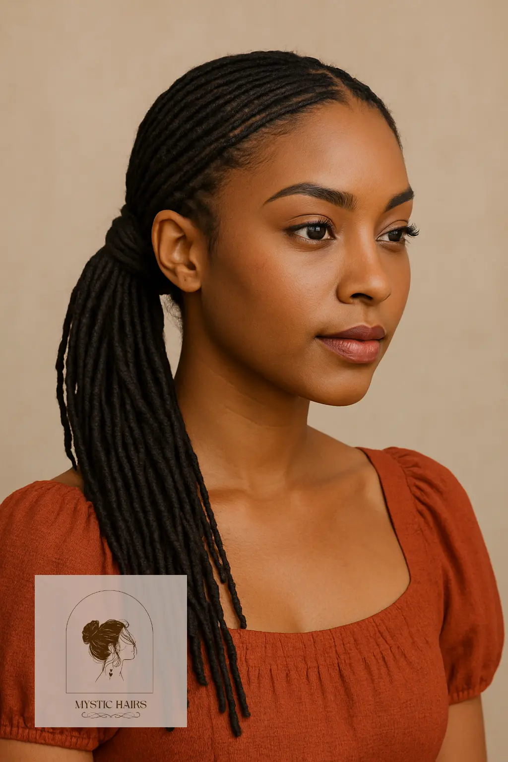 Side Ponytail With Twisted Base