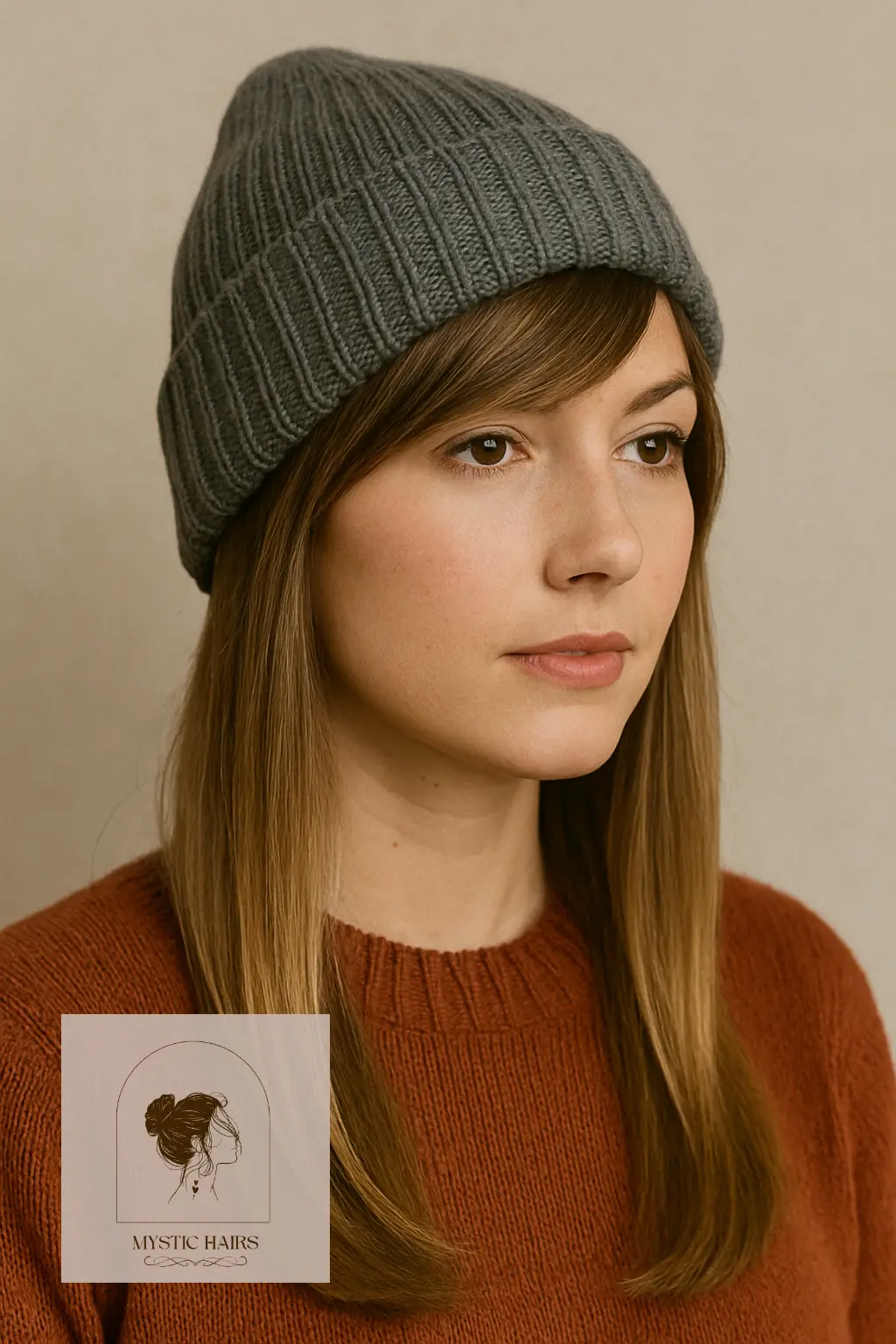 Side-Swept Bangs with Straight Hair