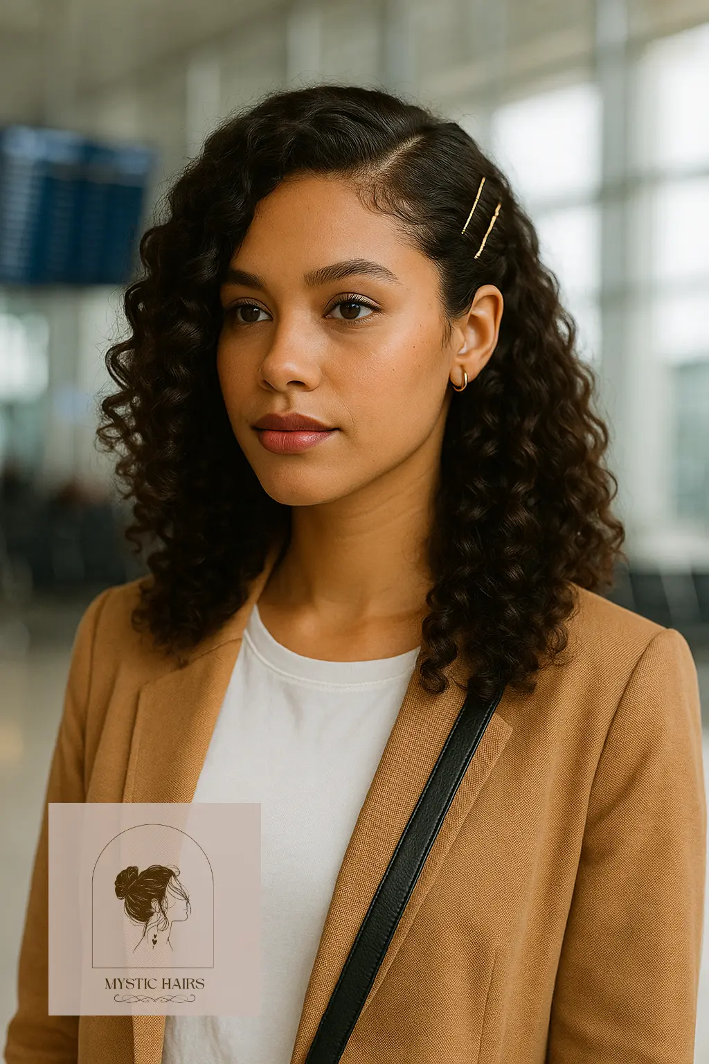 Side Swept Curls With Pins