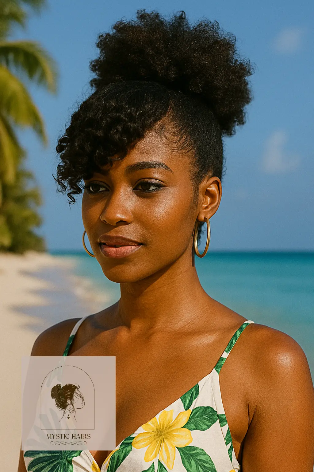 Side-Swept Faux Bangs And Puff