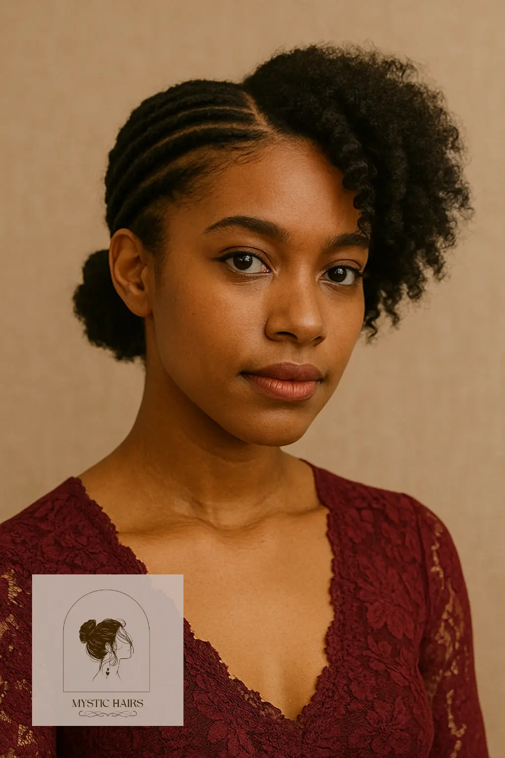 Side-Swept Flat Twists with Puff