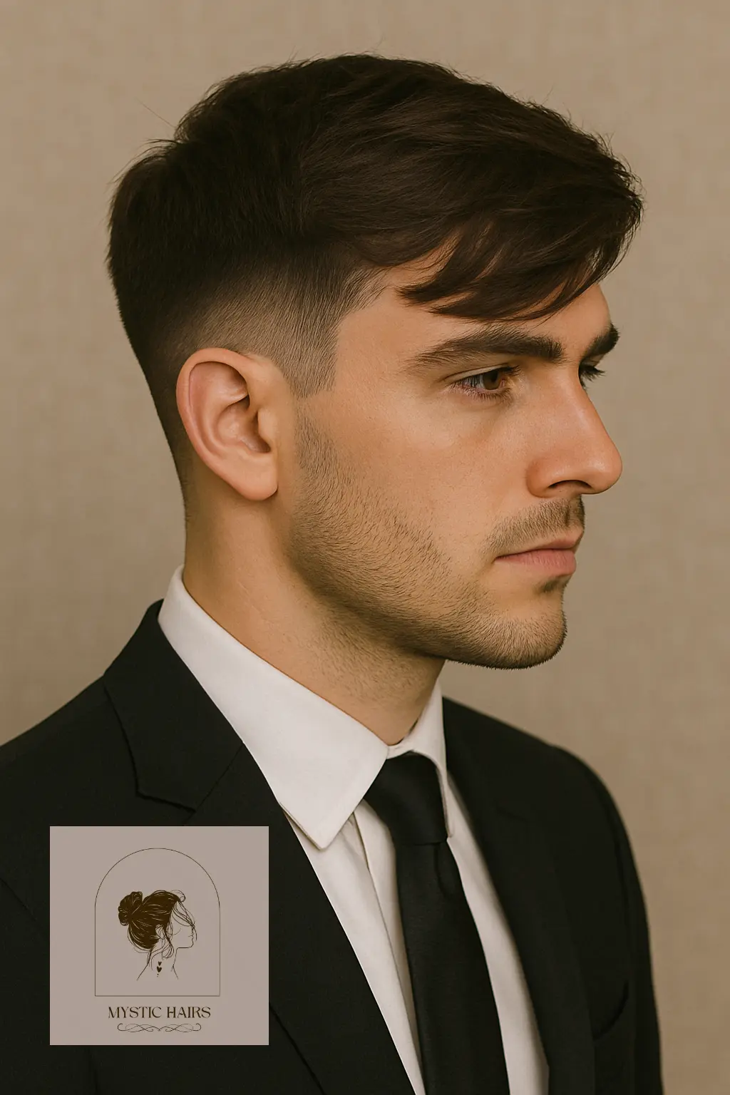 Side-Swept Fringe with Taper Fade