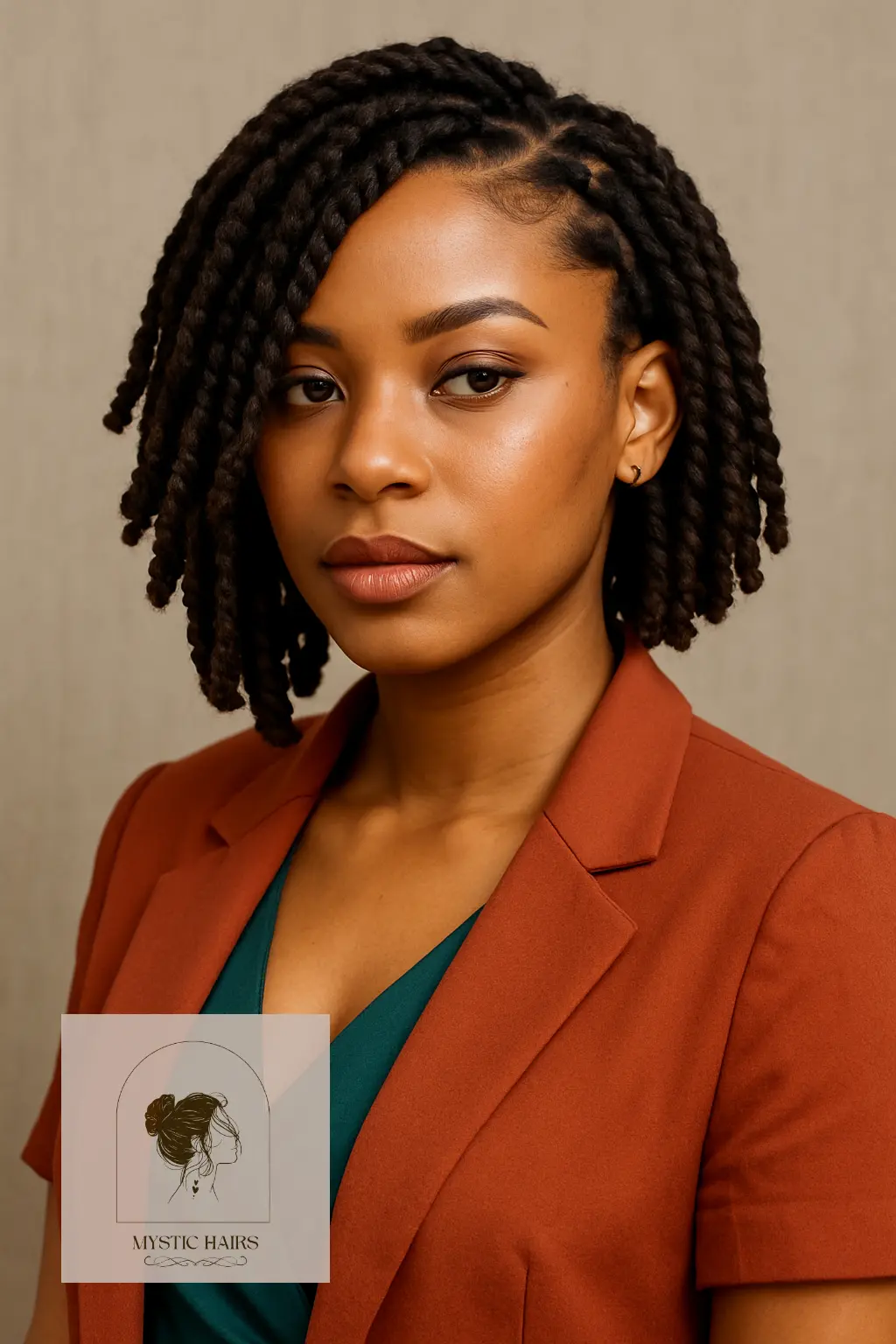 Side-Swept Twist Loc Bob