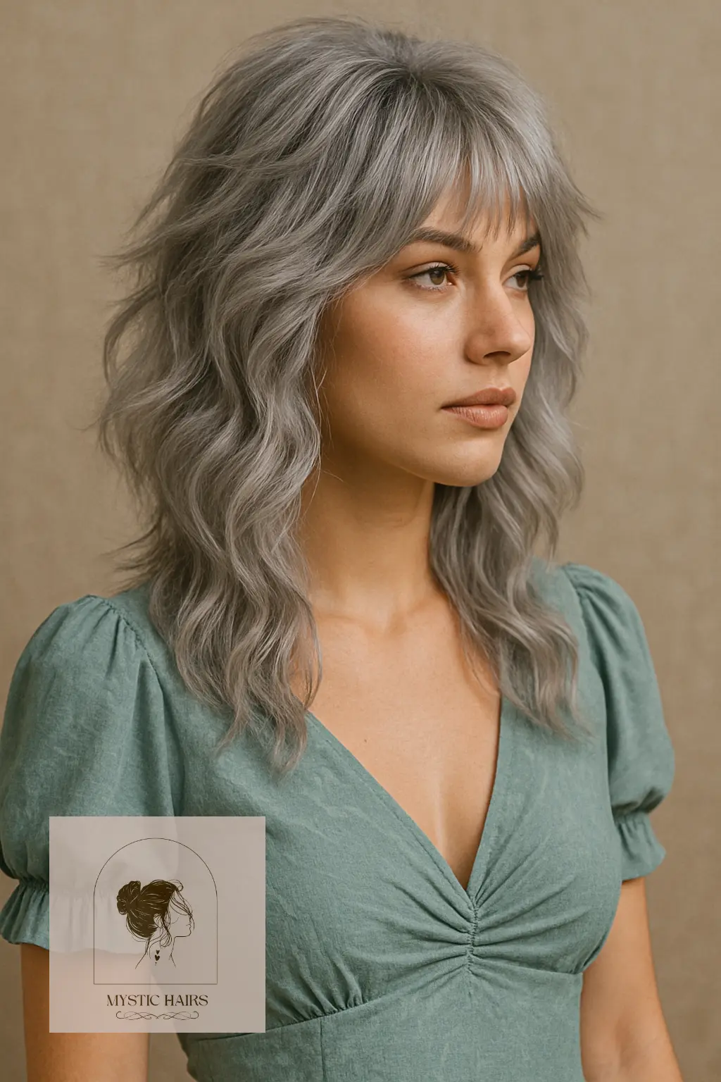 Silver Mermaid Shag with Volume