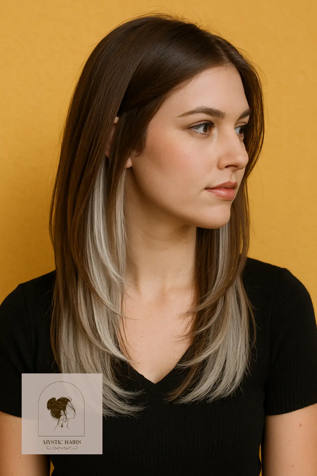 Silver Peekaboo Panels Under Brown Layers