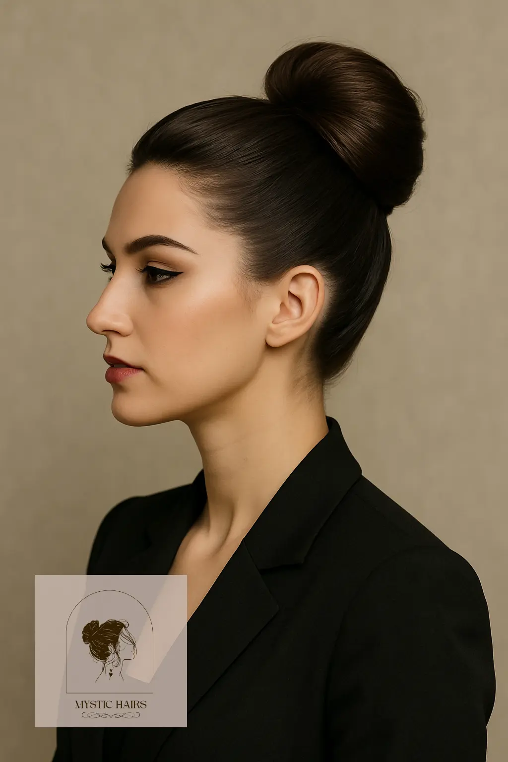 Sleek High Bun with Volume