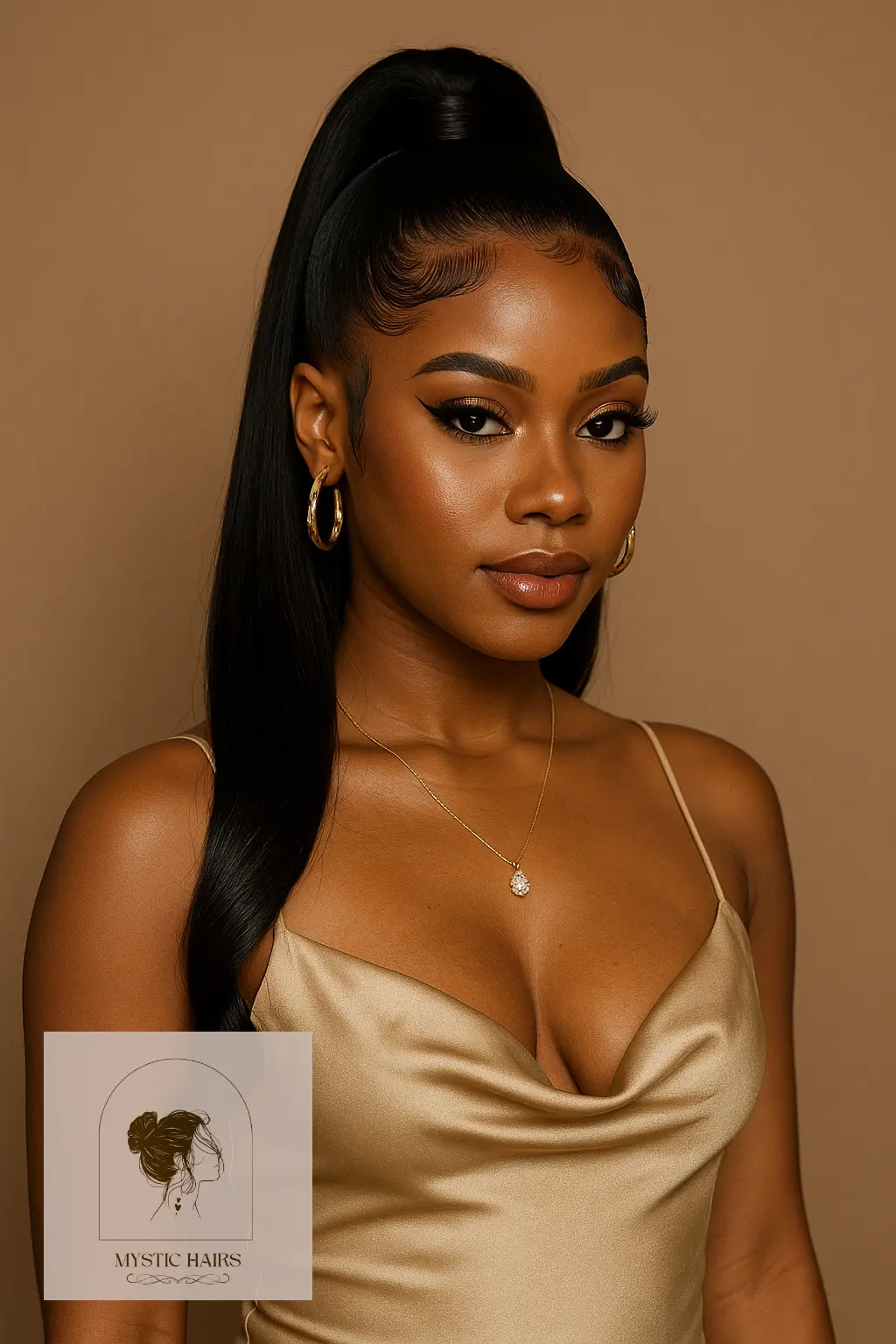 Sleek High Ponytail with Laid Edges