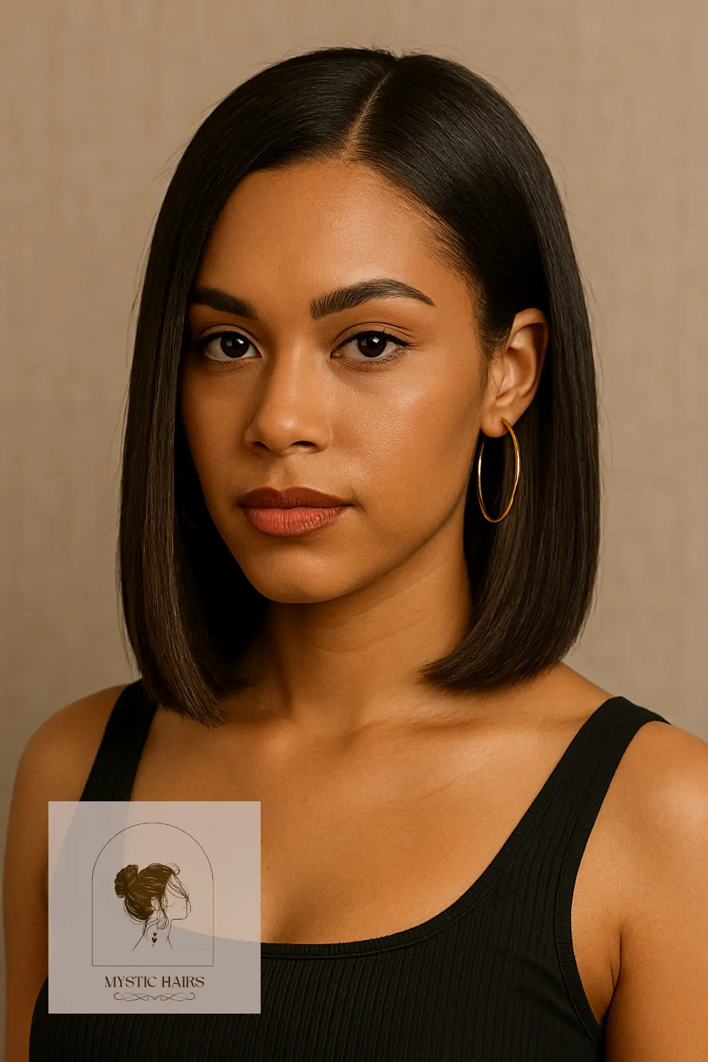Sleek Lob With Tucked Ends