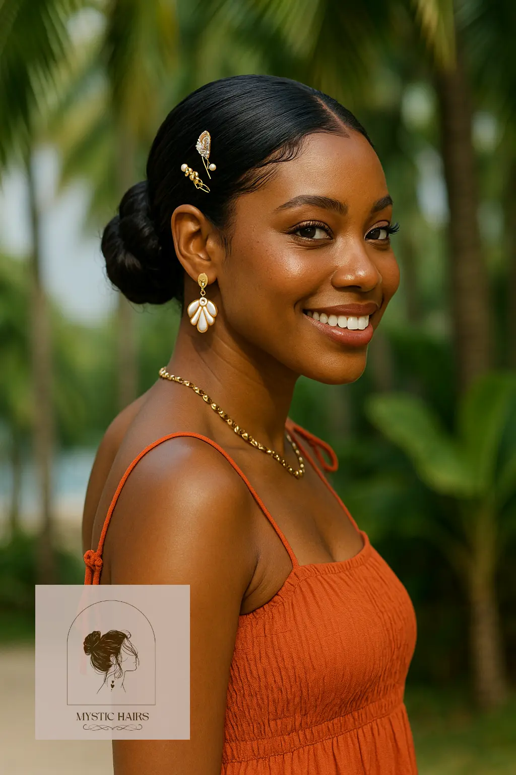 Sleek Low Bun With Accessories