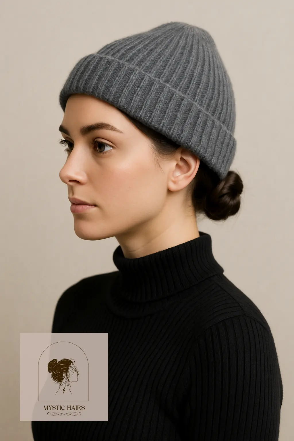 Sleek Low Bun with Center Part